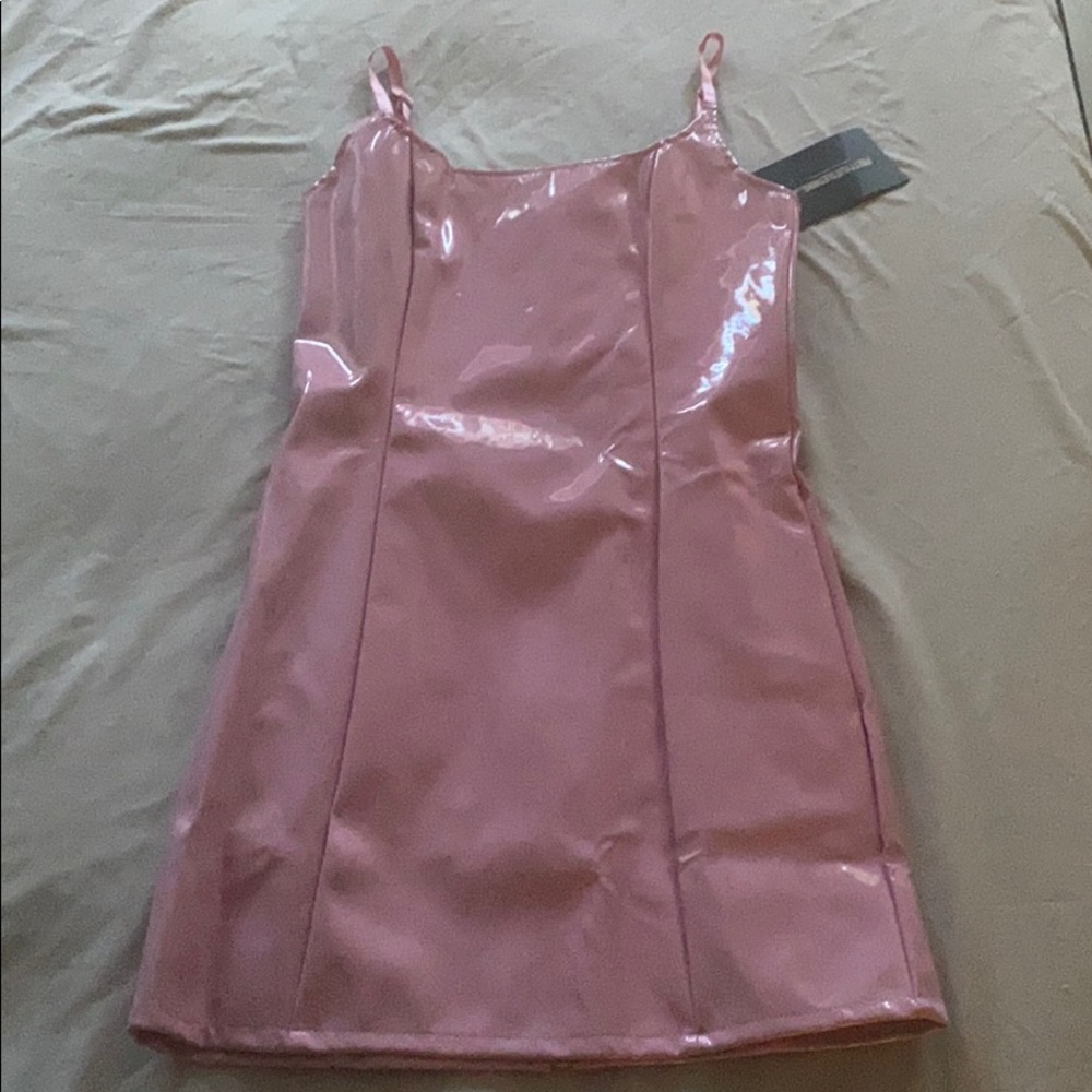 Leather pink non stretchable